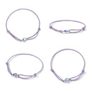 925 Sterling Silver Adjustable 24cm CZ Resin Bracelet for Women-3