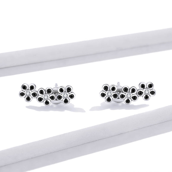 925 Sterling Silver Earrings with Pavé Setting CZ