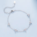 925 Sterling Silver Bracelet with White Gold Plating and CZ Paving for Women-3
