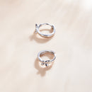 925 Sterling Silver Plated Platinum Earrings for Women-5