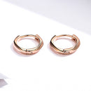 S925 Sterling Silver Plated Rose Gold Earrings-6