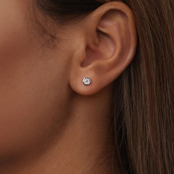 925 Sterling Silver 0.3 Carat Moissanite Earrings for Women