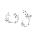 S925 Sterling Silver Rose Gold Plated Zircon Earrings-1