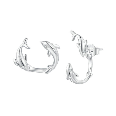 S925 Sterling Silver Rose Gold Plated Zircon Earrings