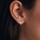 925 Sterling Silver White Gold Plated Moissanite & Pearl Earrings for Women-7