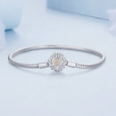 925 Sterling Silver Pavé Setting CZ Bracelet for Women - 17.0 Size, 170mm Length, 3mm Chain Thickness-3