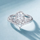 925 Sterling Silver 0.5 Carat Moissanite Ring in Size 6 for Women-5