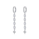 925 Sterling Silver Earrings with Pavé Set CZ-1