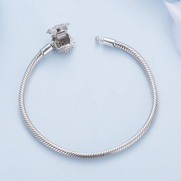 925 Sterling Silver Pavé Setting CZ Bracelet for Women - 17.0 Size, 170mm Length, 3mm Chain Thickness