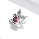 925 Sterling Silver Oxidized Pavé Setting CZ Earrings-5