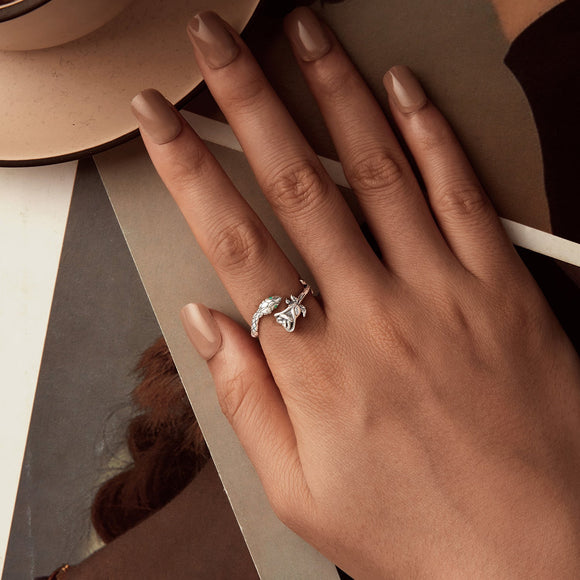 925 Sterling Silver 2mm Pave Setting CZ Ring
