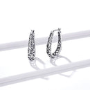 925 Sterling Silver Earrings 2.3*0.4cm Oxidized Silver for Women-2