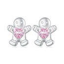 925 Sterling Silver Earrings with Pavé Setting CZ - 10x9mm for Women-2