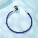 925 Sterling Silver Leather Rope Bracelet 17cm - Oxidized Silver for Women-9