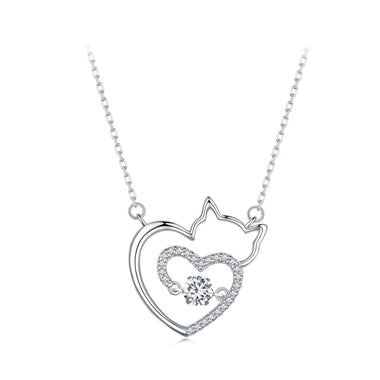 925 Sterling Silver Necklace with 19*18mm Pavé Setting CZ Pendant - 0