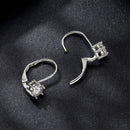 925 Sterling Silver 0.5 Carat Moissanite Earrings for Women-4