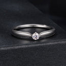 925 Sterling Silver Moissanite Ring Size 6 for Women-3