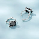 925 Sterling Silver Earrings with CZ and Oxidized Finish for Women-4