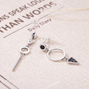 925 Sterling Silver Oxidized Pavé Setting CZ Earrings-4