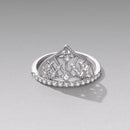 925 Sterling Silver White Gold Plated Ring with Pavé Setting CZ Size 6 for Women-3