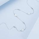 925 Sterling Silver White Gold Plated CZ Pendant Necklace for Women-4