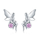925 Sterling Silver Earrings with Pavé Setting CZ, 1.6*0.7 cm for Women-1