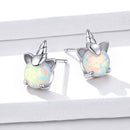 S925 Sterling Silver Earrings with Translucent Opal-5