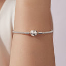 925 Sterling Silver CZ Pavé Setting Bracelet, Size 17.0 for Women-5