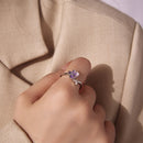 925 Sterling Silver Enamel Flower Ring for Women-7