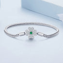 925 Sterling Silver Plated Platinum Bracelet with 3mm Rope for Women-3