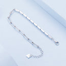 925 Sterling Silver Pavé Setting CZ Bracelet with Platinum Plating, Adjustable 14.5+3cm, for Women-5