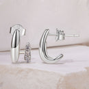 925 Sterling Silver Earrings with Pavé Setting CZ-4