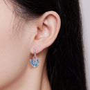 925 Sterling Silver Enamel Pavé Setting CZ Earrings for Women-8
