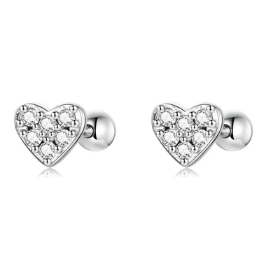 925 Sterling Silver Earrings with Pavé Setting CZ