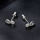 925 Sterling Silver & Moissanite Earrings 0.005ct for Women-3
