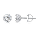 925 Sterling Silver Moissanite 0.5 Carat Earrings for Women-4