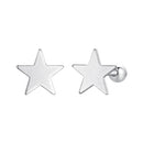 925 Sterling Silver Earrings 0.7cm-1