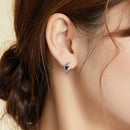 925 Sterling Silver Oxidized Enamel Earrings for Women - 1.2*0.5 cm-7