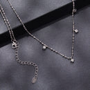 925 Sterling Silver 0.10ct Moissanite Necklace in White Gold, 40+5cm Chain for Women-5