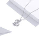 925 Sterling Silver Adjustable CZ Pendant Necklace-3