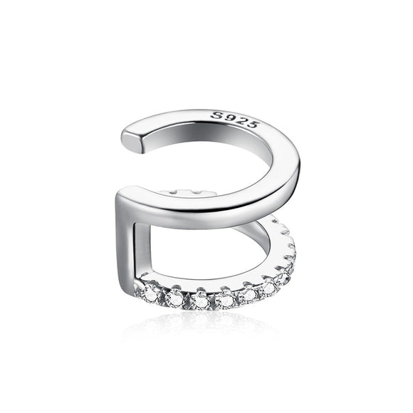 925 Sterling Silver Plated Platinum CZ Earrings for Women