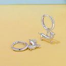 925 Sterling Silver & Plated White Gold Earrings for Women-4