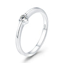 925 Sterling Silver Ring for Women Size 6.0 with Pavé Setting CZ-1