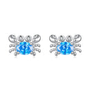 925 Sterling Silver White Gold Plated CZ Earrings for Women-1