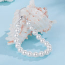 925 Sterling Silver Adjustable White Gold Plated Bracelet with Synthetic Pearl for Women-3