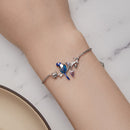 925 Sterling Silver Enamel Bracelet with Pavé Setting CZ-6