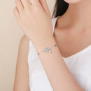 925 Sterling Silver Bracelet 21cm Long with 1.0*1.7cm Charms for Women-6