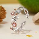 925 Sterling Silver Enamel Pavé Setting Ring for Women-5
