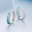 925 Sterling Silver Earrings with White Gold Plating and CZ for Women-3