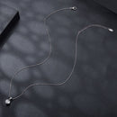 925 Sterling Silver Moissanite Necklace 40+5cm with White Gold Plating for Women-3
